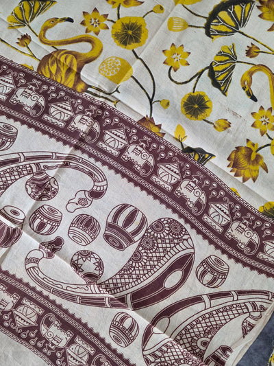 Pure Kalamkari Cotton Salwar Set (2.5 Metres) - Ak341