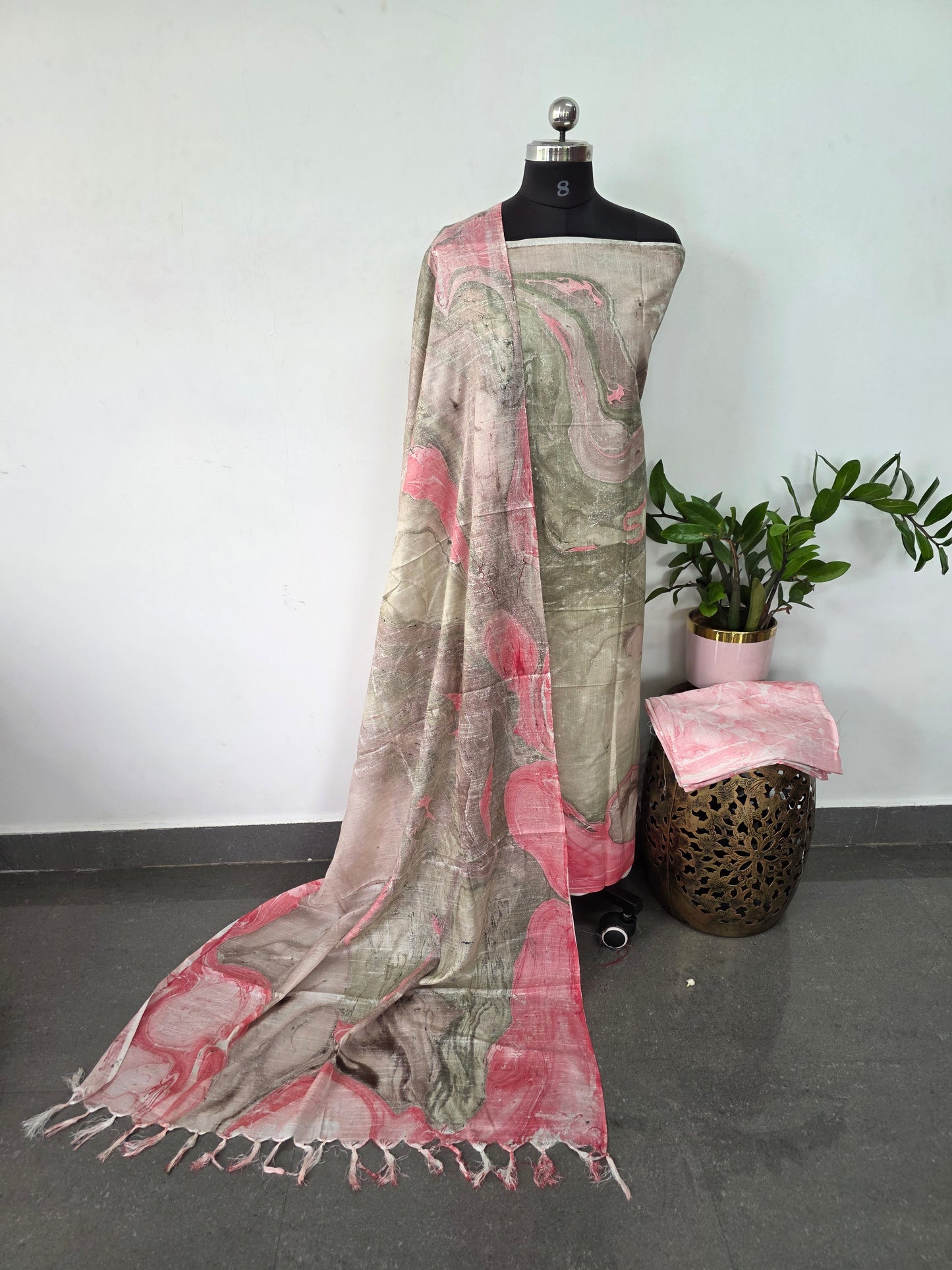 Bhagalpuri Marbal print salwar set - BA350