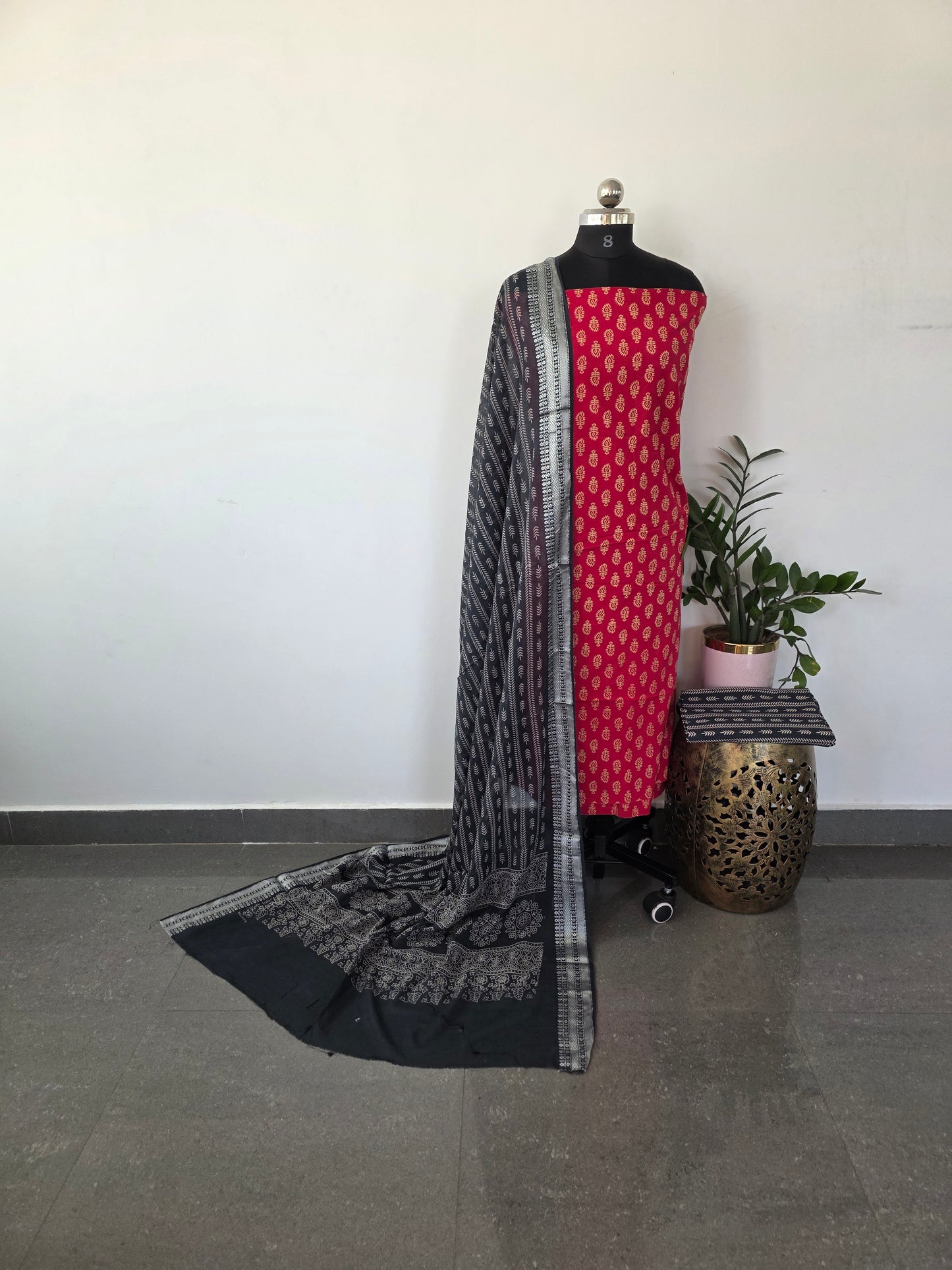 Heavy ajrakh cotton set - VC7