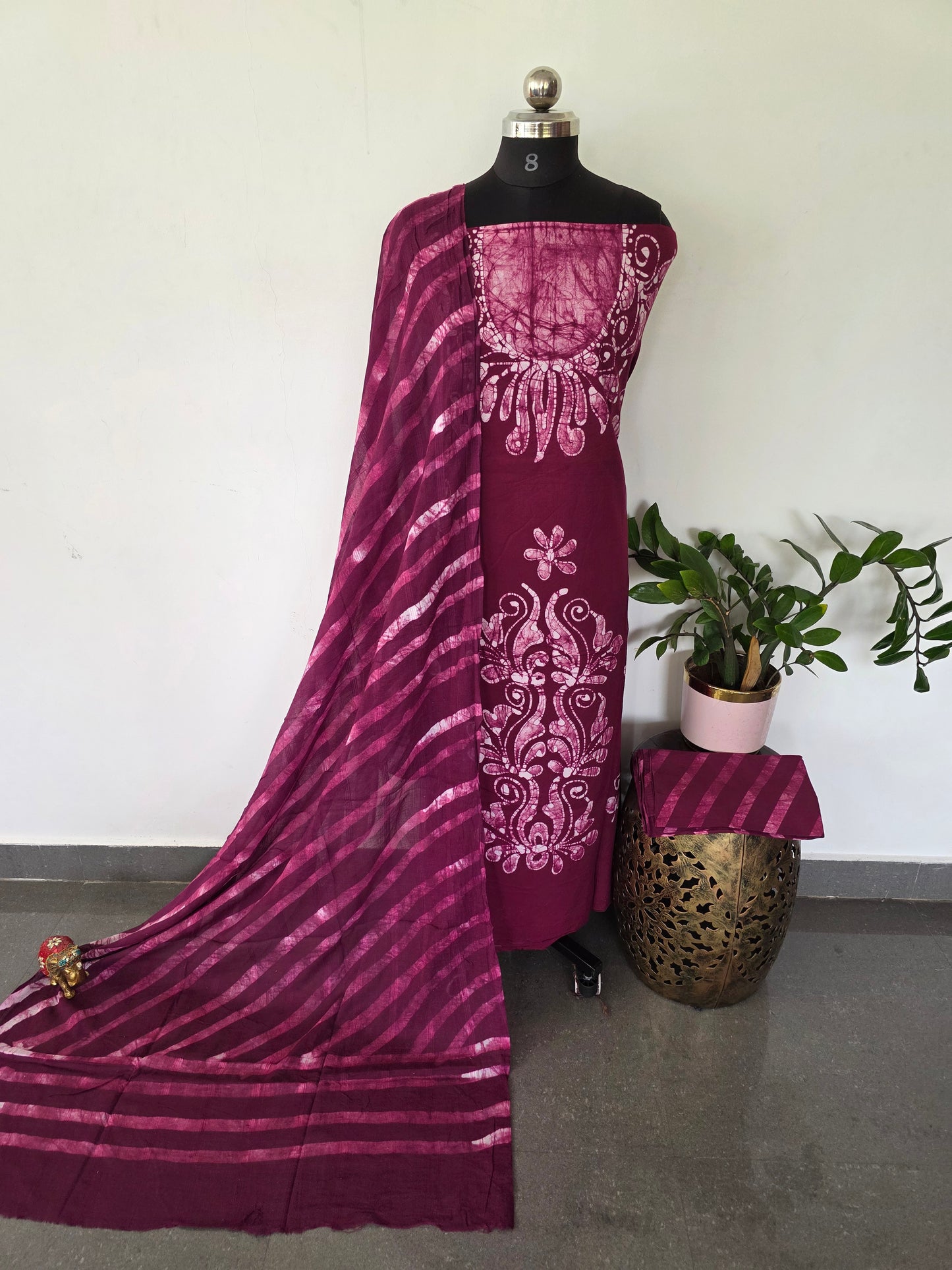 Handcrafted Batik cotton salwar set -BS32