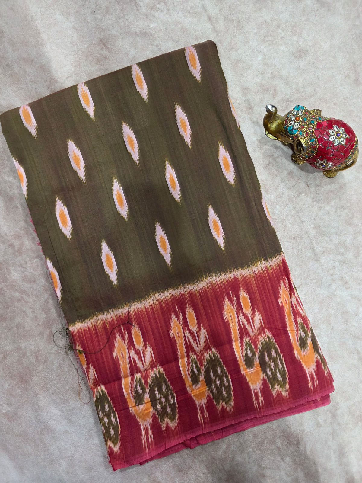 Handloom ikkat soft cotton saree - WW230