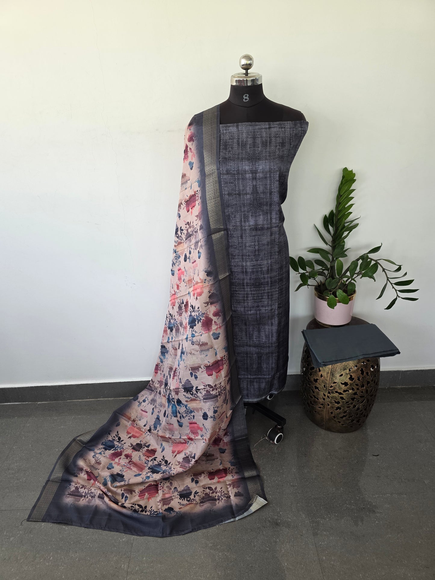 Premium semi tussar silk set - TA29