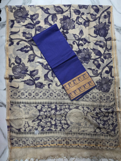 Handloom mangalagiri top with kota shawl - RV351