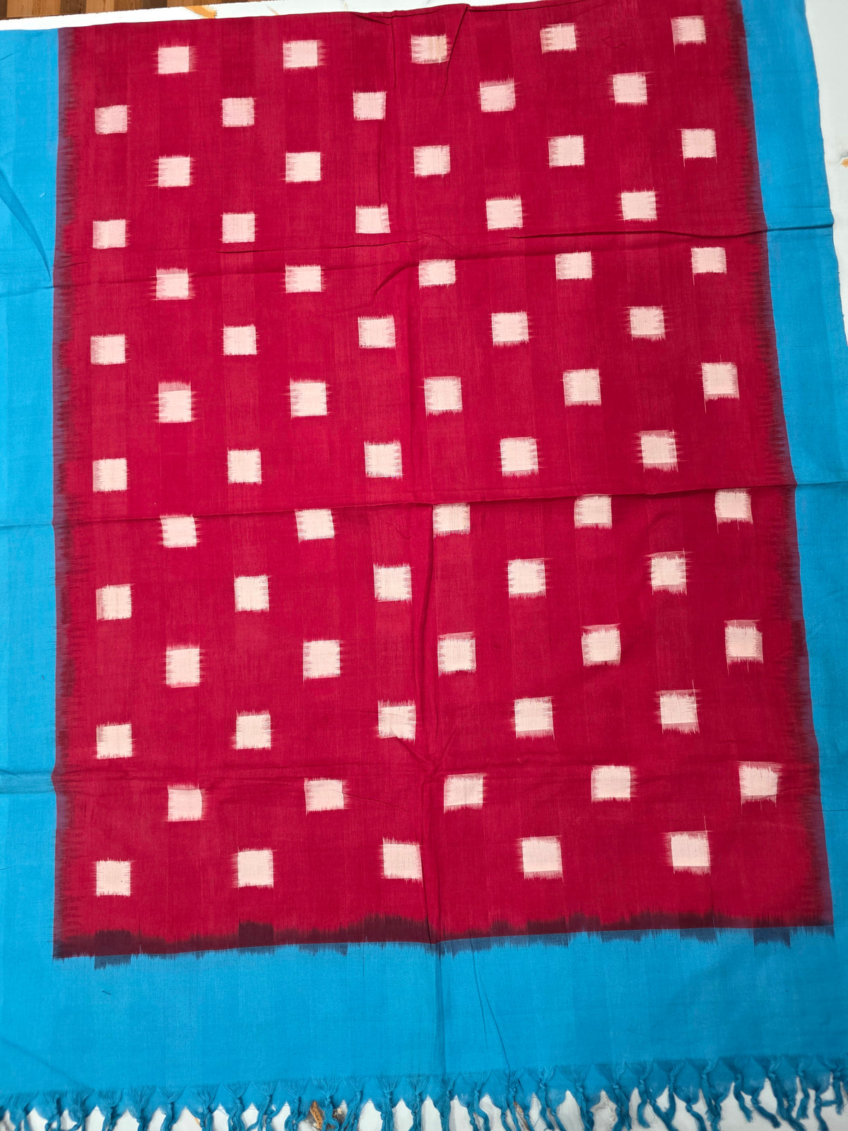 Handloom Double ikkat dupatta -WW753