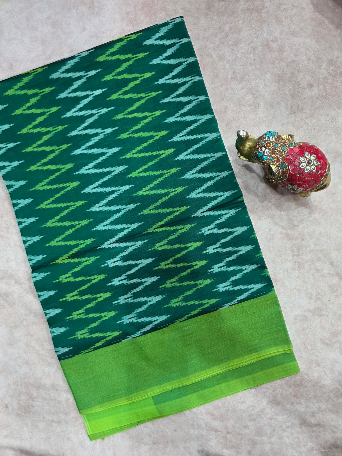 Mercerised warp ikkat saree - WW261