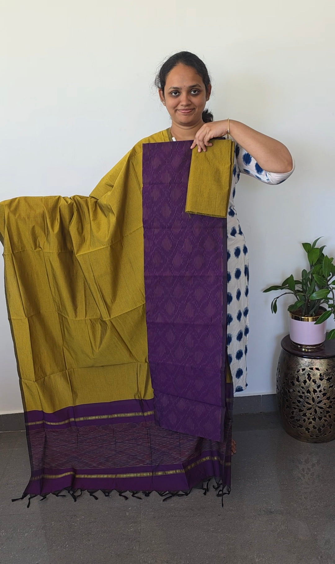 Pochampally full ikkat sico set - SZ254