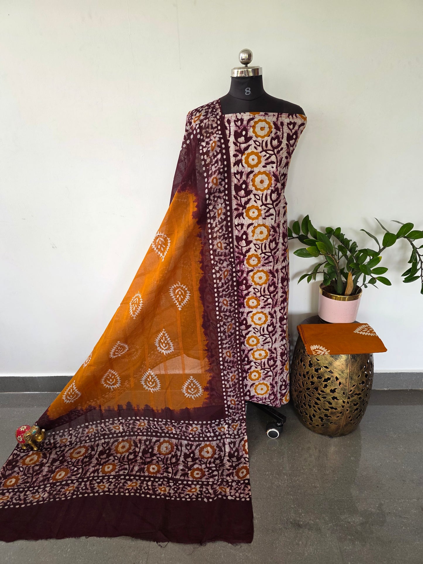 Handcrafted Batik cotton salwar set -BS18