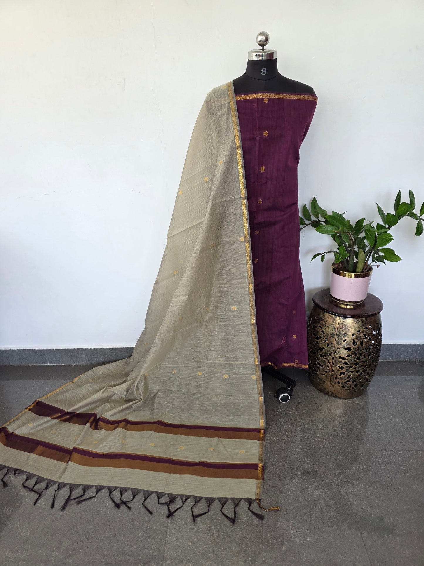 Semi Maheshwari silk salwar set - SM61