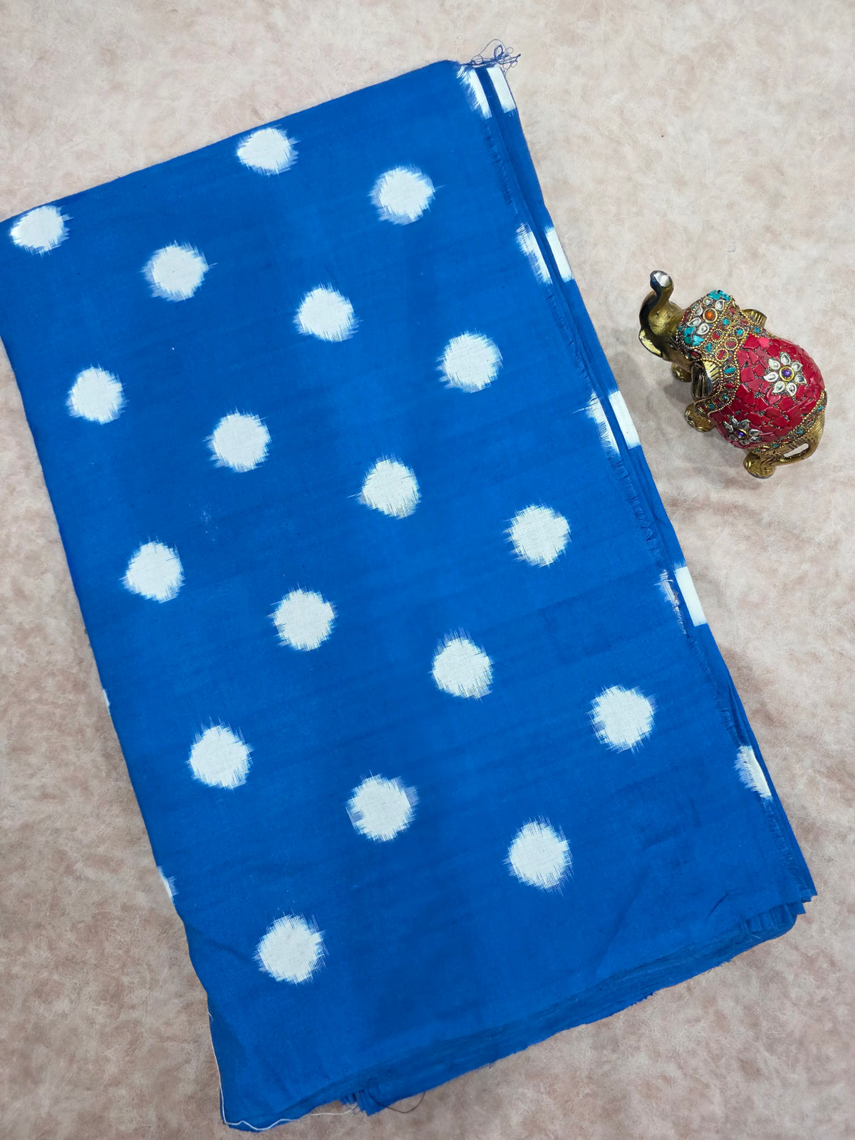Handloom double ikkat running material - WW419