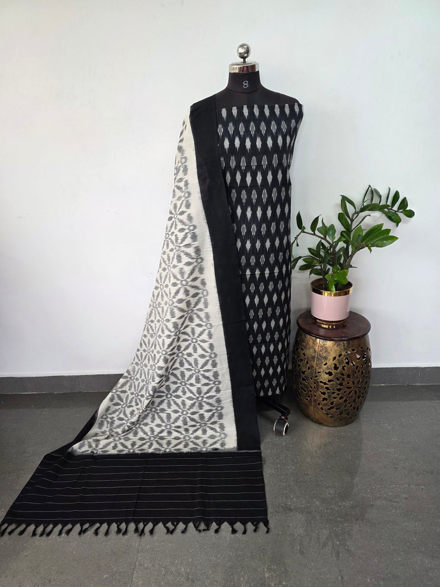 Handloom Mercerised ikkat cotton salwar set - KK210