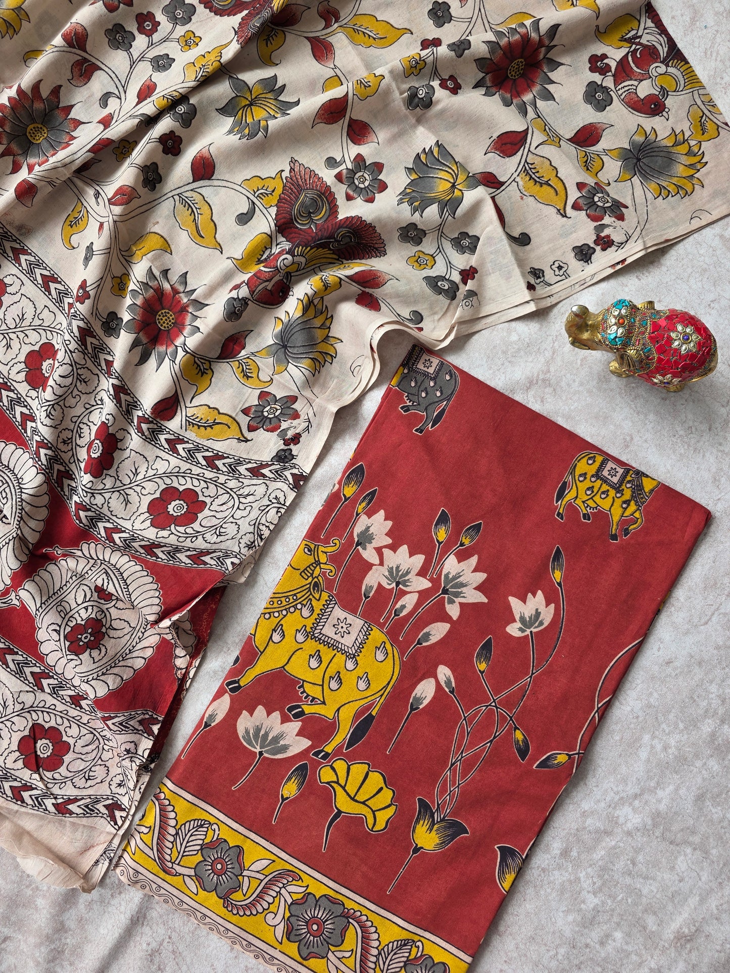 Authentic pure kalamkari cotton set - AK25