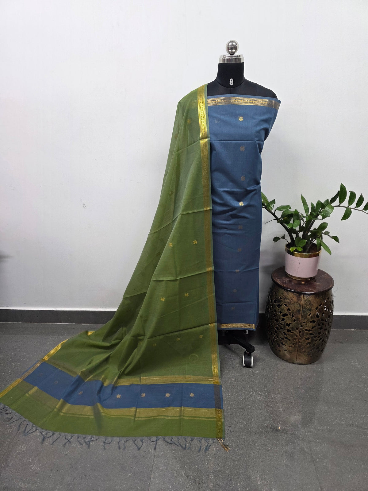 Semi Maheshwari silk set-SM384