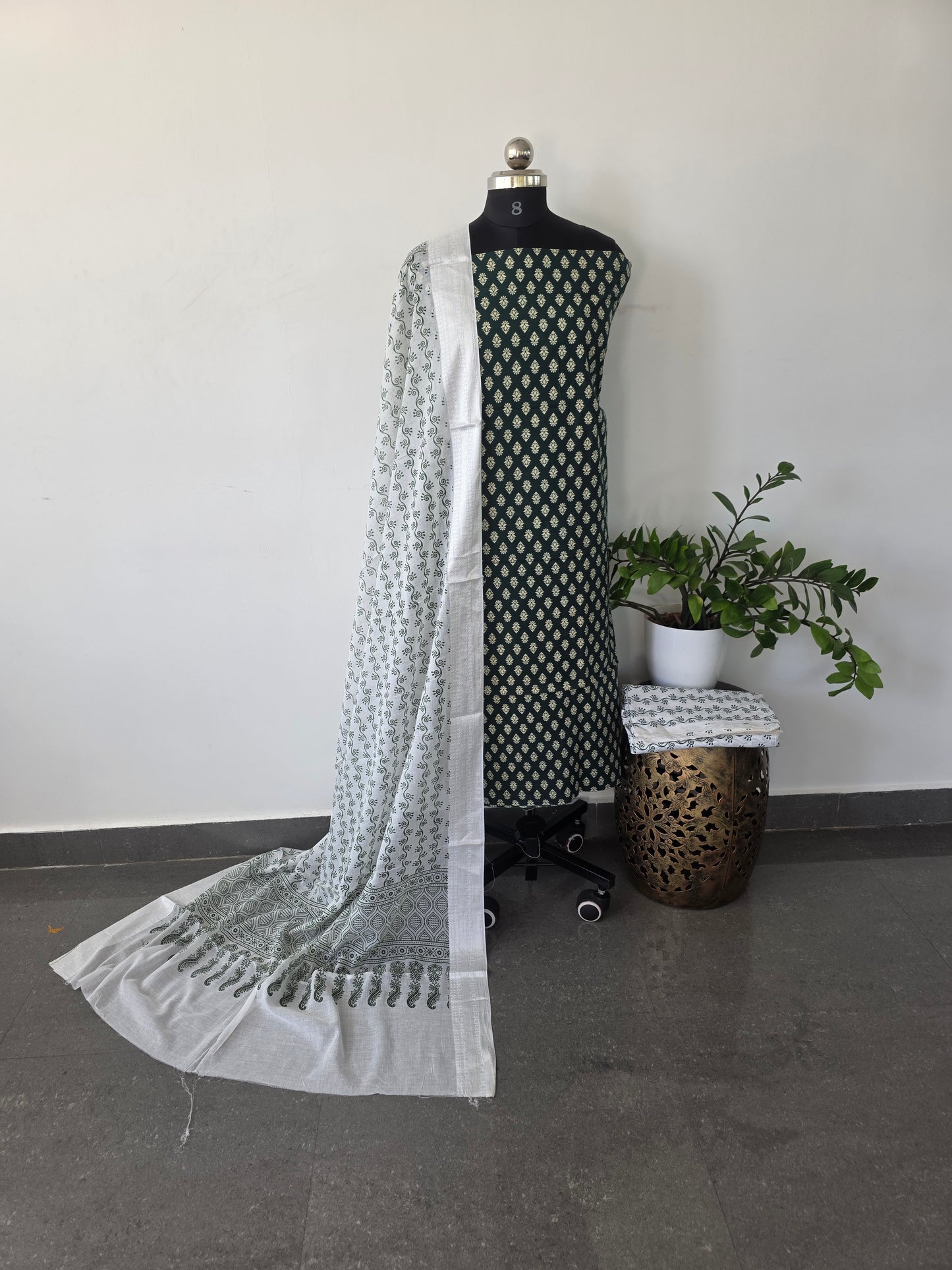 Heavy ajrakh cotton set - 22