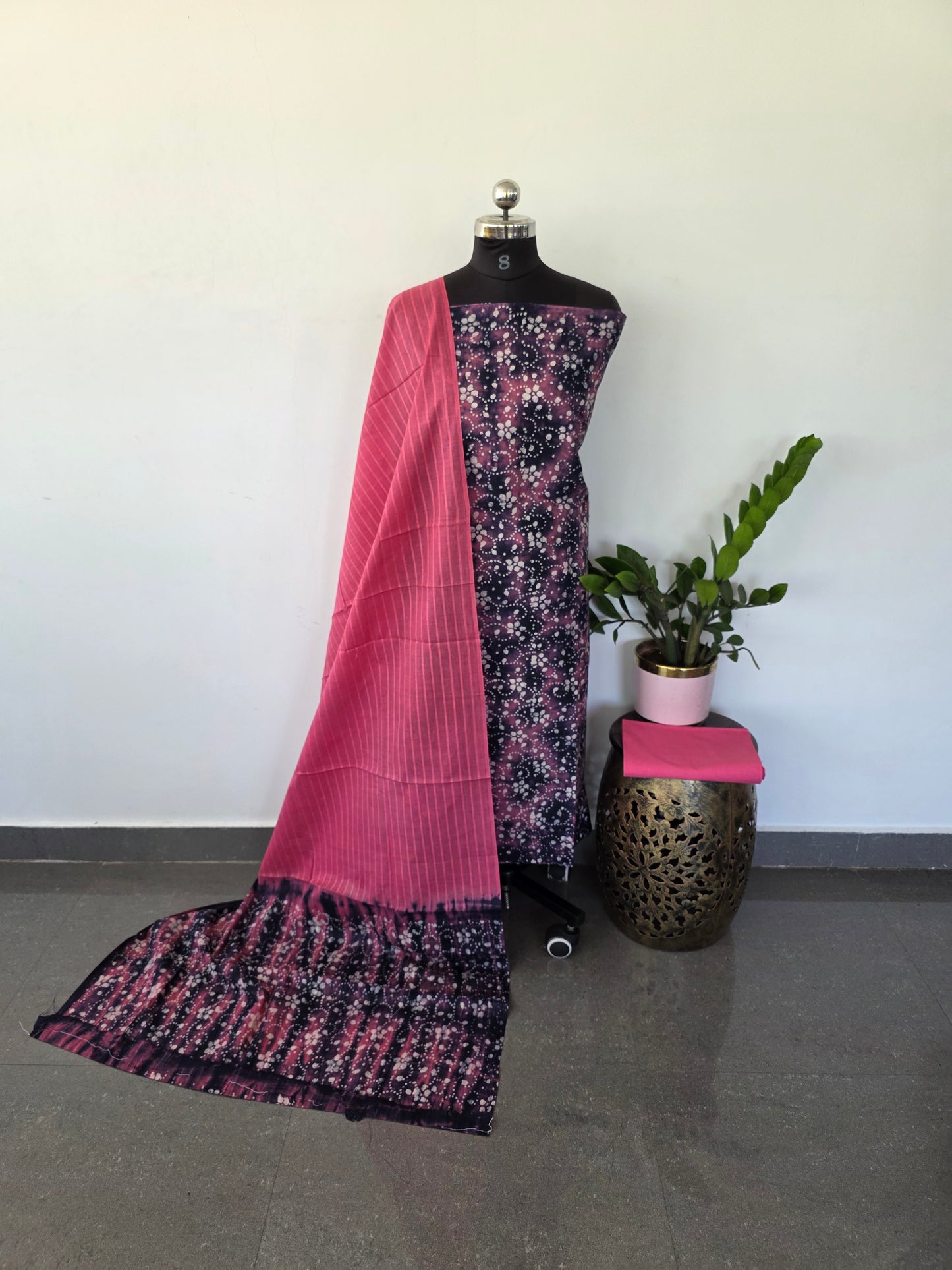 Handcrafted pure batik cotton salwar set - BA58