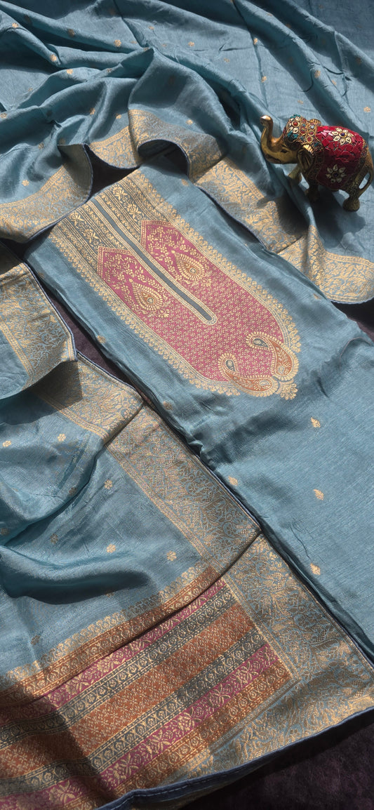 Premium Banarasi soft silk set -Gb4