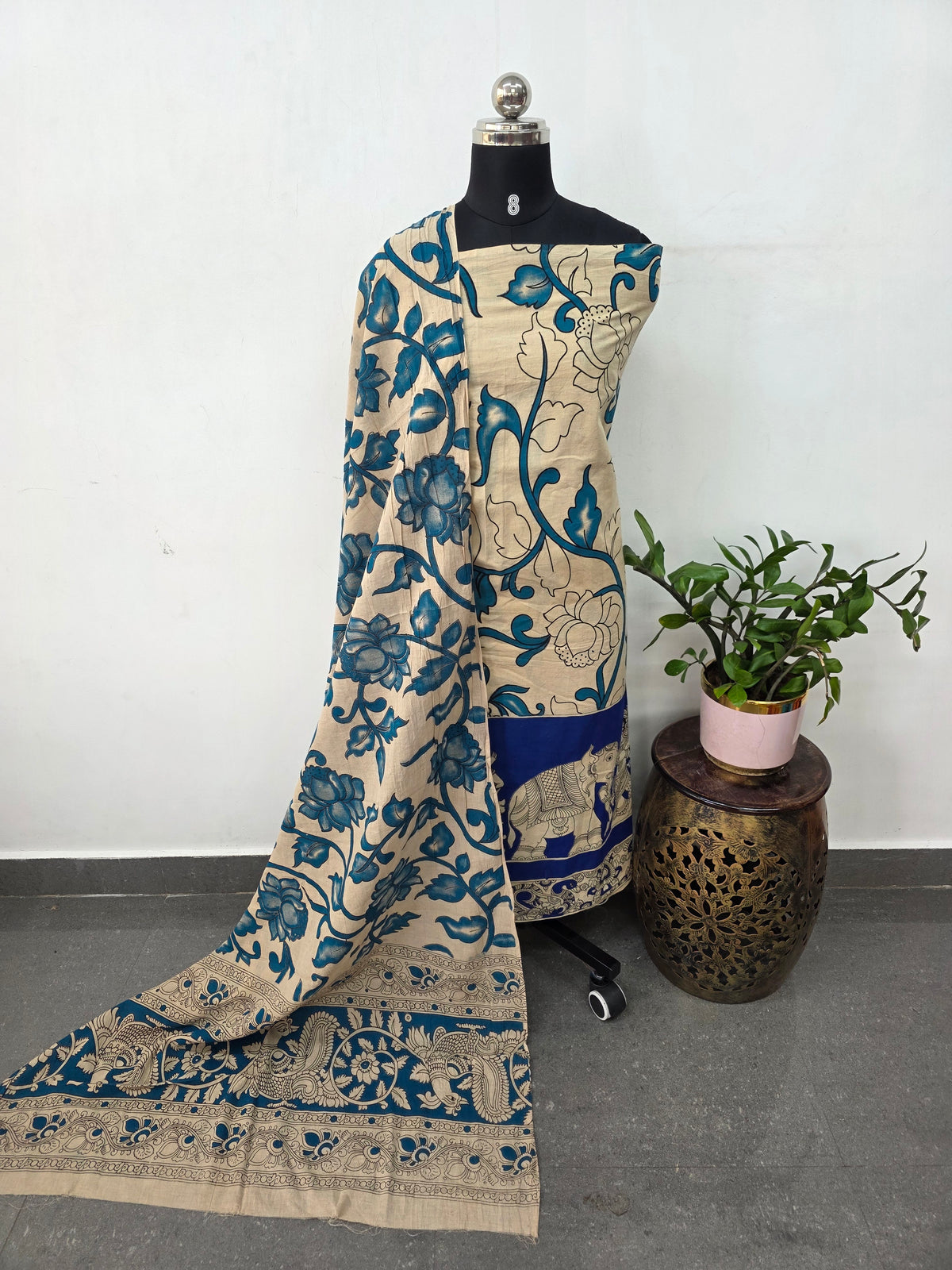 Handcrafted pure kalamkari cotton (2 pcs) set -AK568