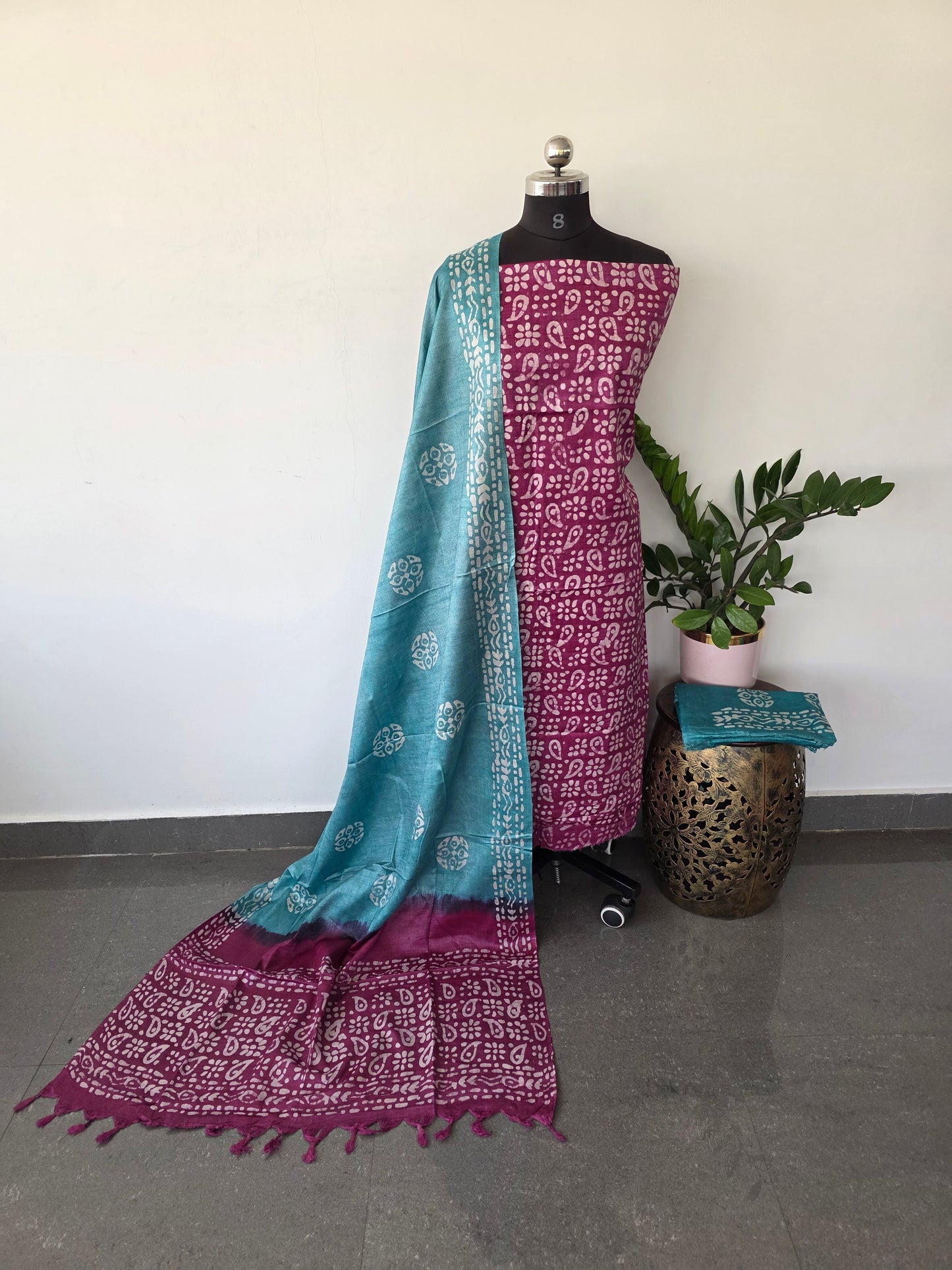 Bhagalpuri batik salwar set - BA45
