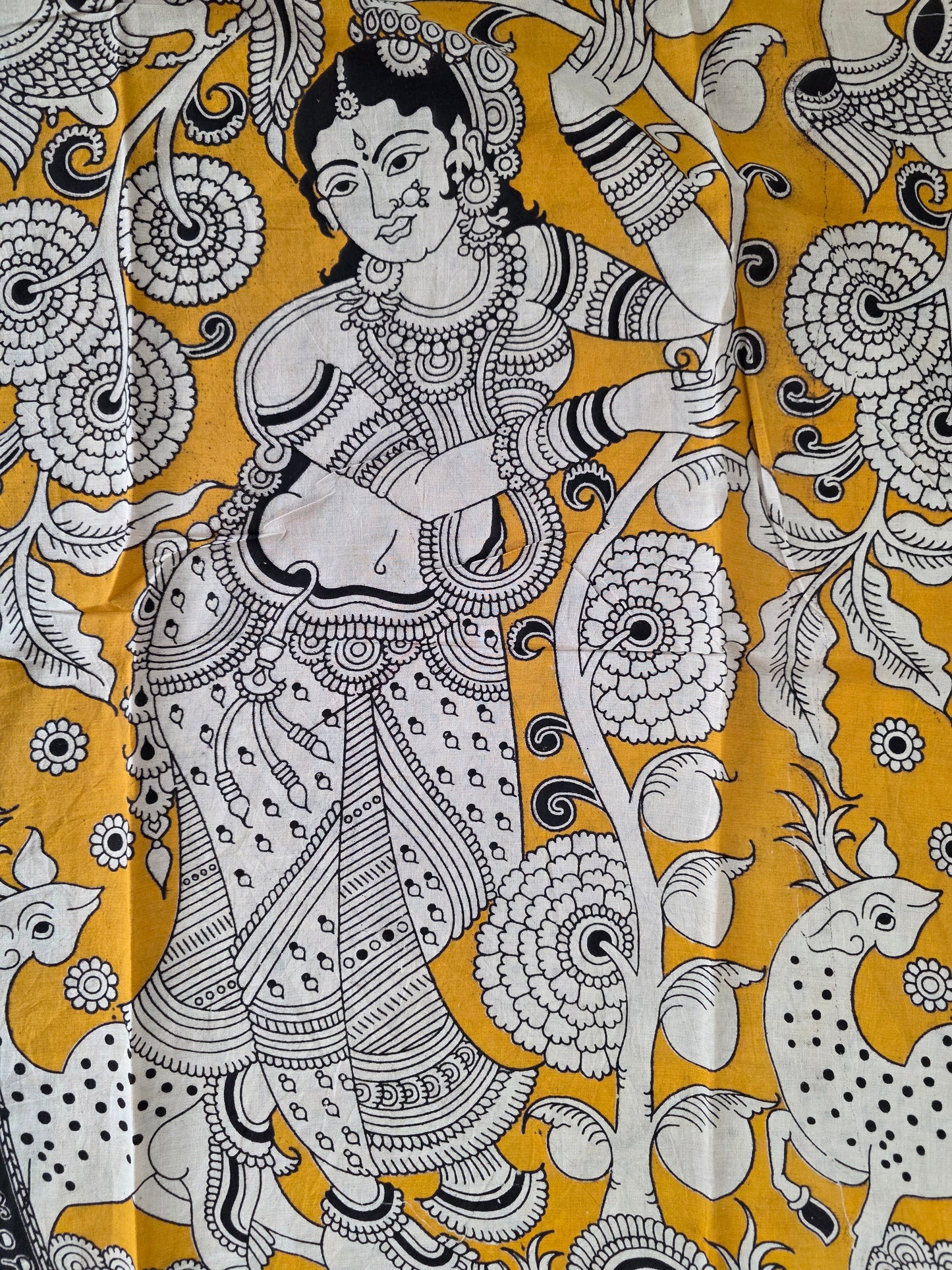Pure Kalamkari Cotton Salwar Set (2.50 Metres) - Ak362