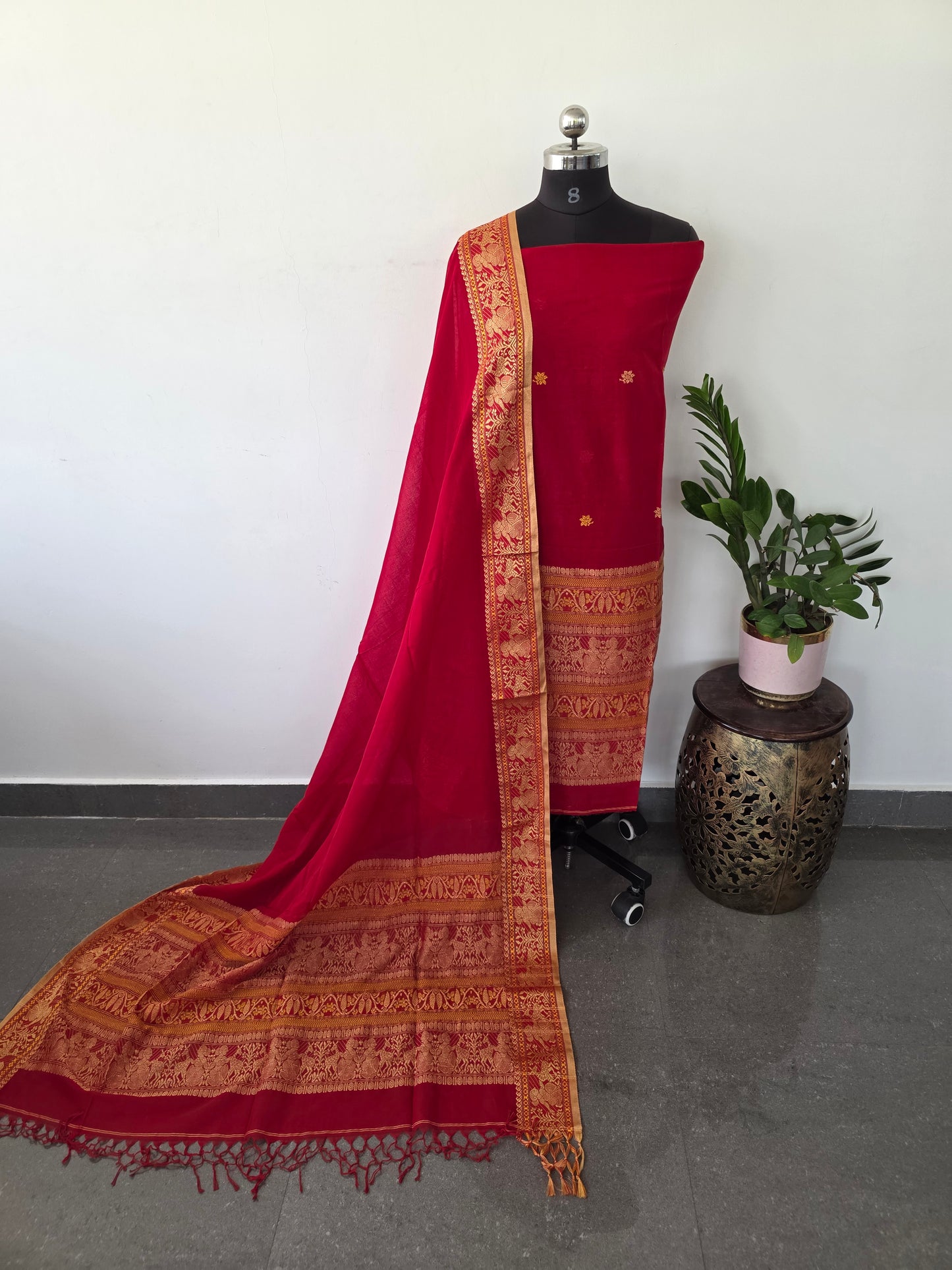 Baluchari pure mercerised cotton salwar - BB116