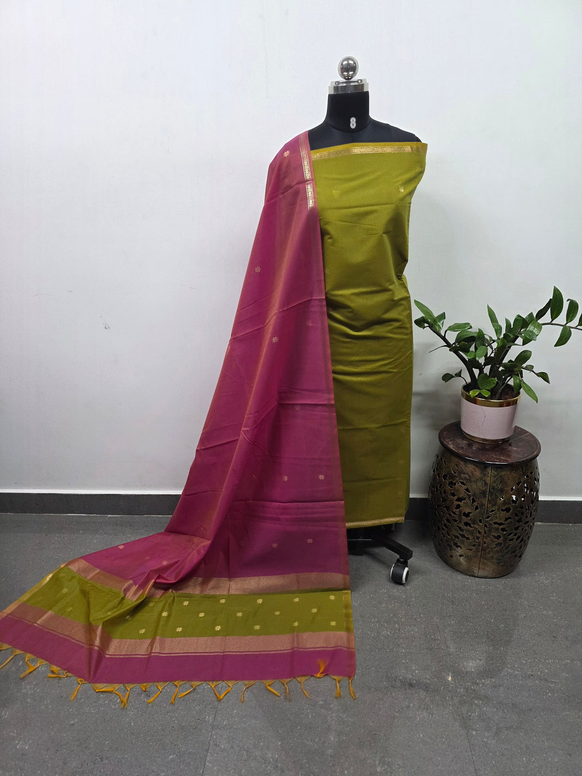 Semi Maheshwari silk set-SM368