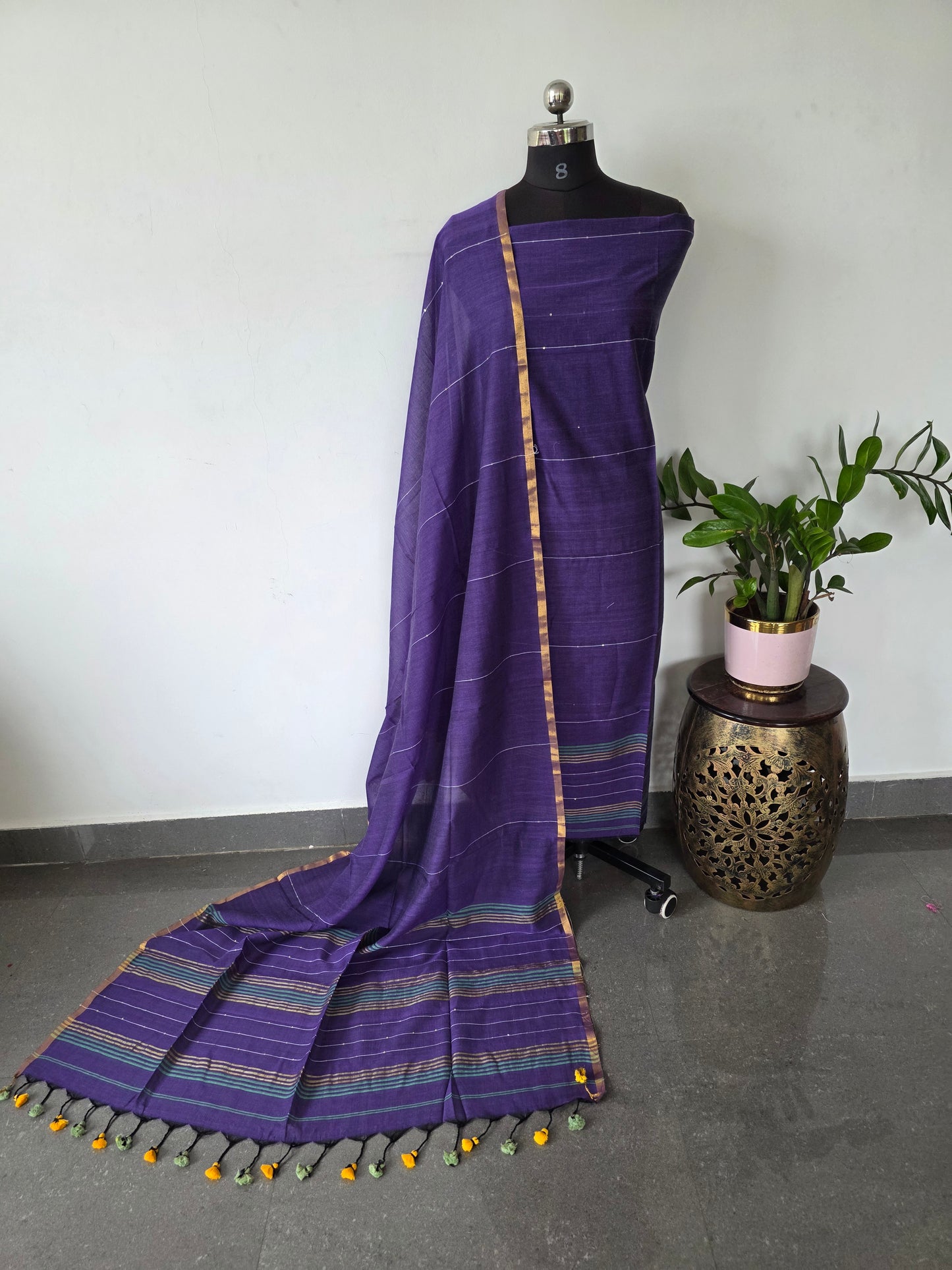 Premium mul khadi sequence work set - MUL276
