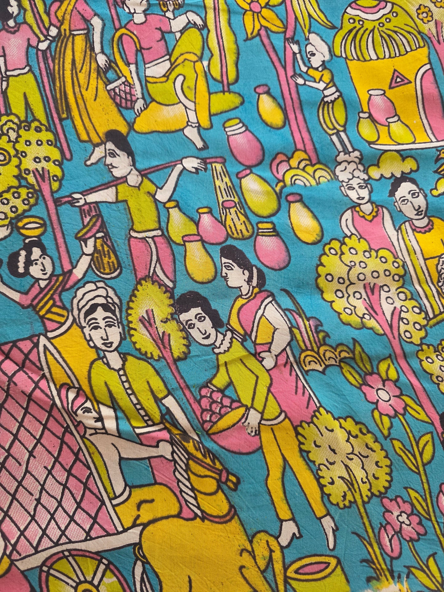 Pure chennuri silk kalamkari running material (0.5 meter)-CS8