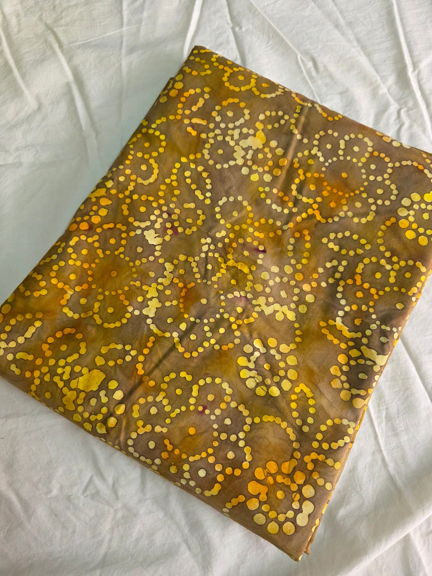 Handcrafted batik cotton running material( 0.5 mtrs)-HB17