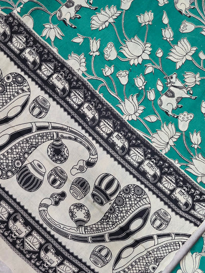 Pure Kalamkari Cotton Salwar Set (2.5 Metres) - Ak343