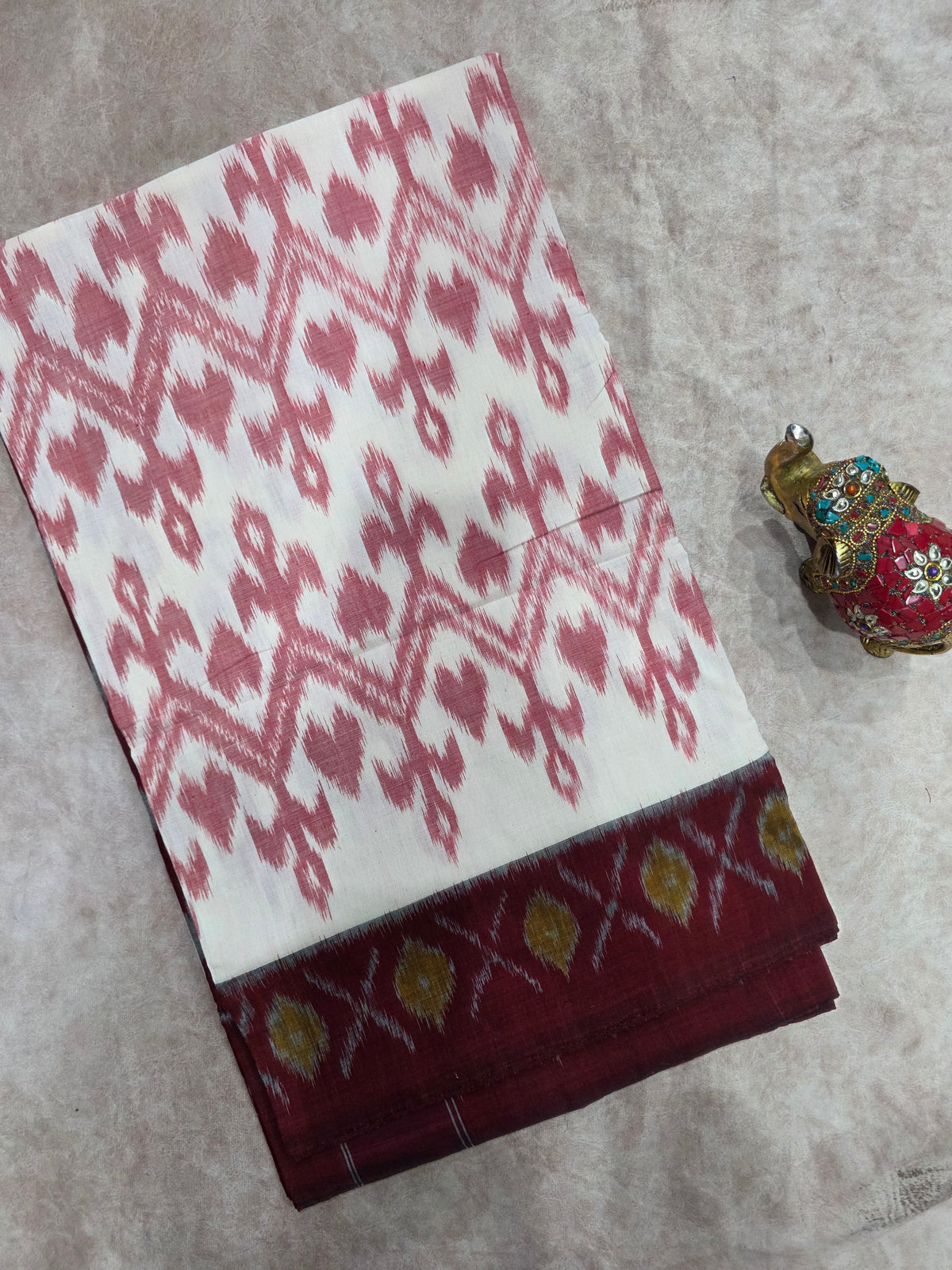 Handloom ikkat soft cotton saree - WW234