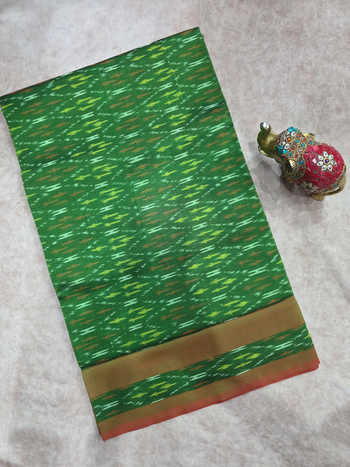 Mercerised warp ikkat saree - WW264