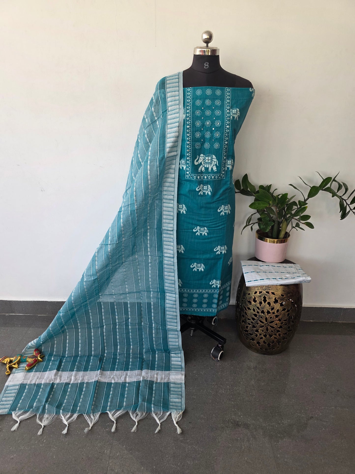 Regular/office wear pure cotton set - AS116