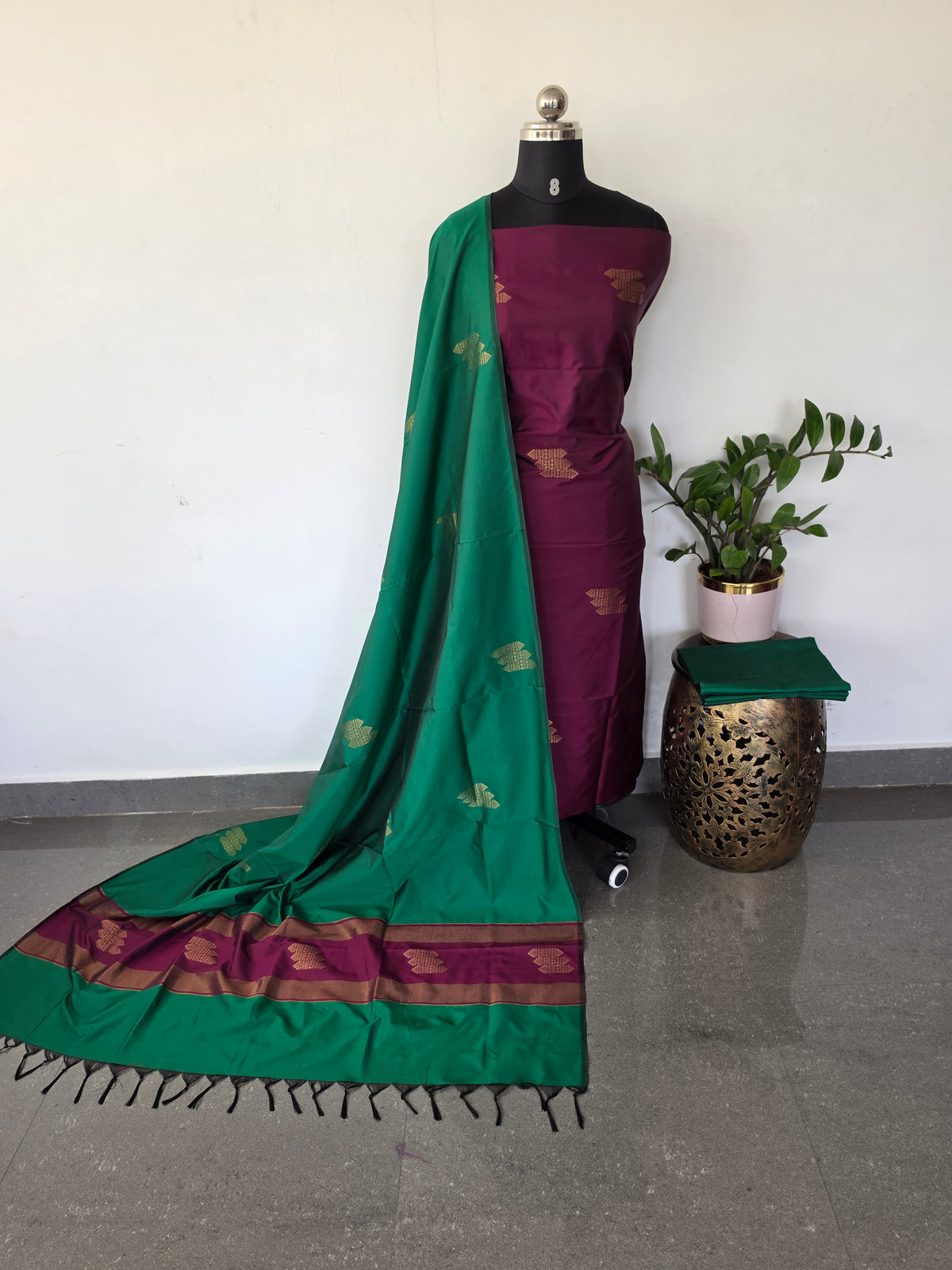 Borderless soft silk salwar set -GS124