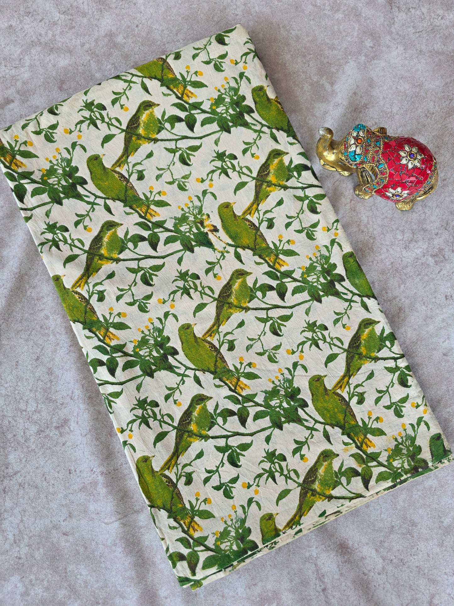 Pure kalamkari cotton running material (0.5mtr)- AK211