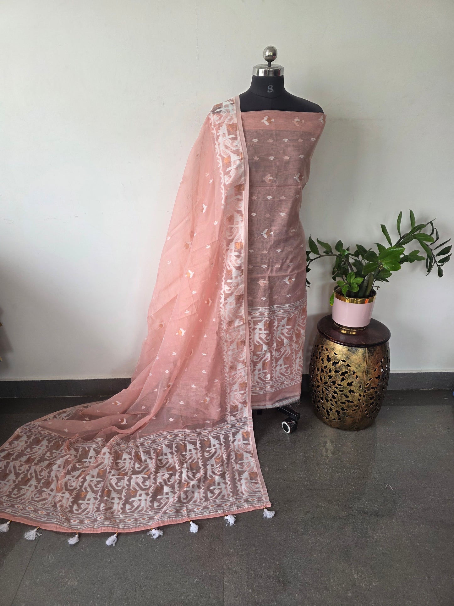Premium Silk cotton jamdhani set - CLA465