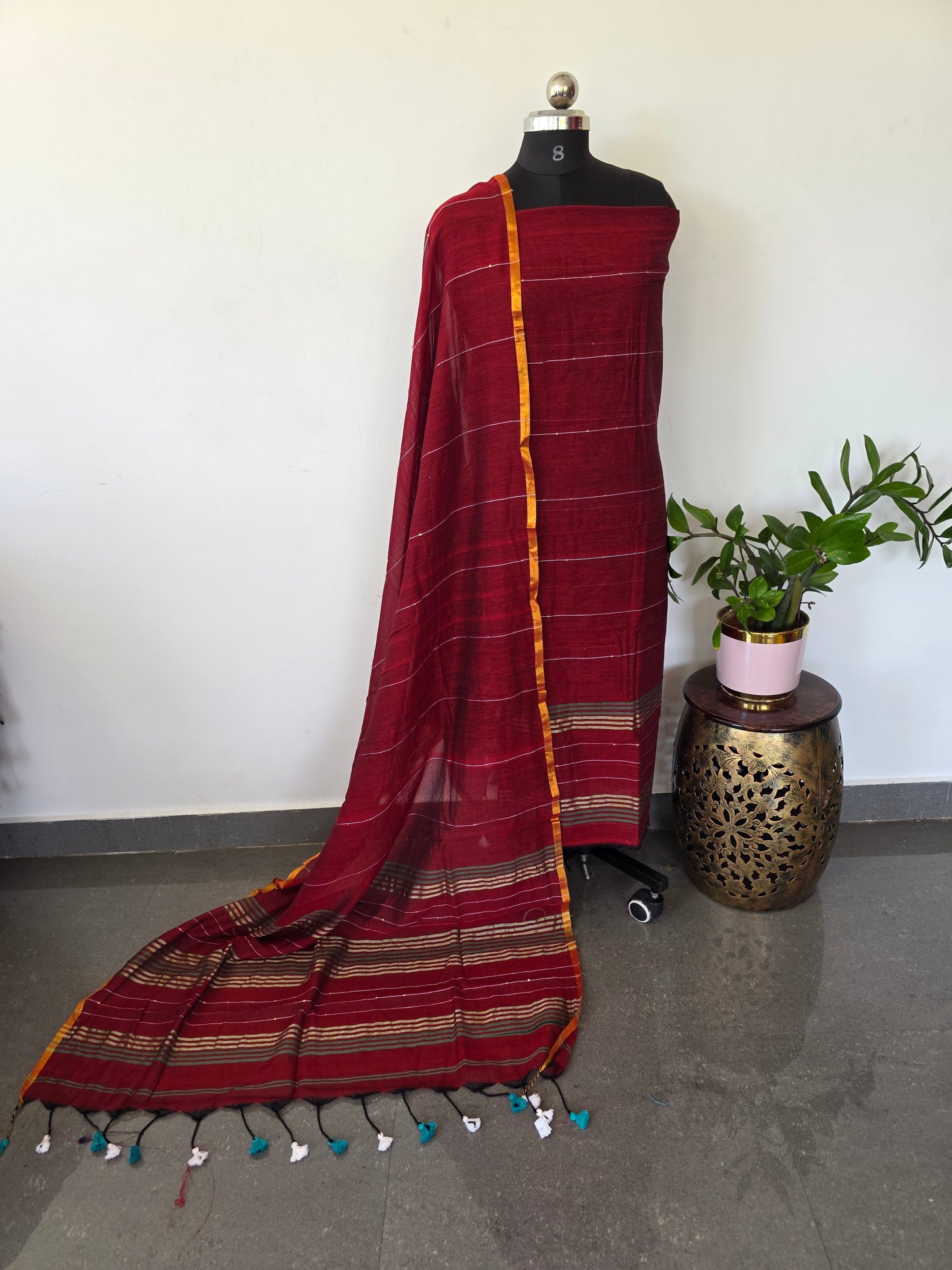 Premium mul khadi sequence work set - MUL311