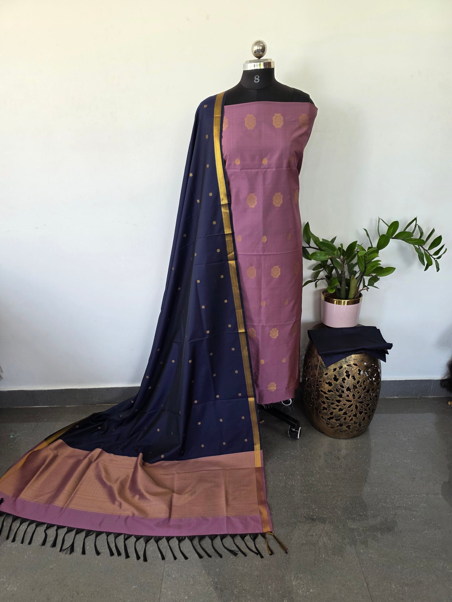 Kanchivaram semi softsilk salwar set - KS30