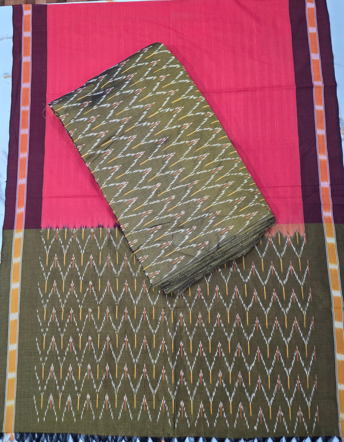 Mercerised Gas warp ikkat set -WW790