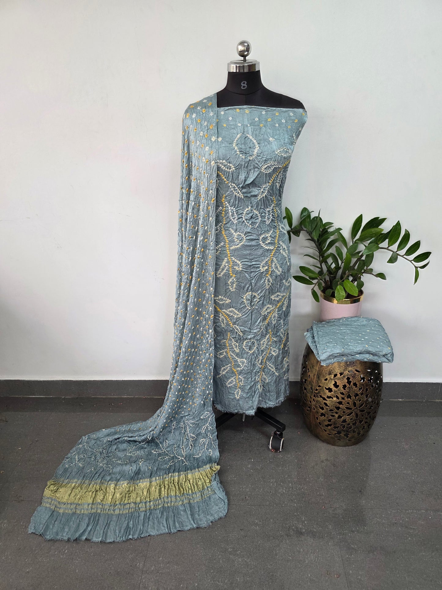 Handcrafted bandhani modal salwar set - B107