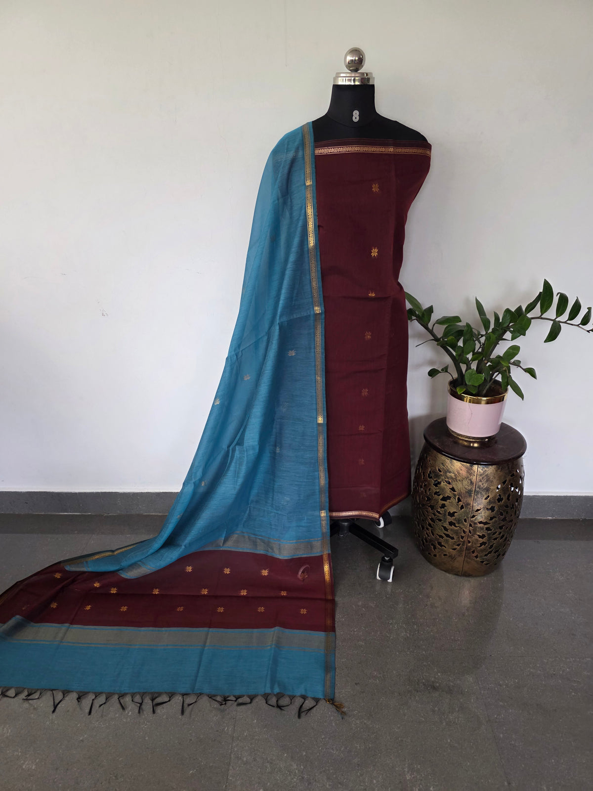 Semi Maheshwari silk set-SM401