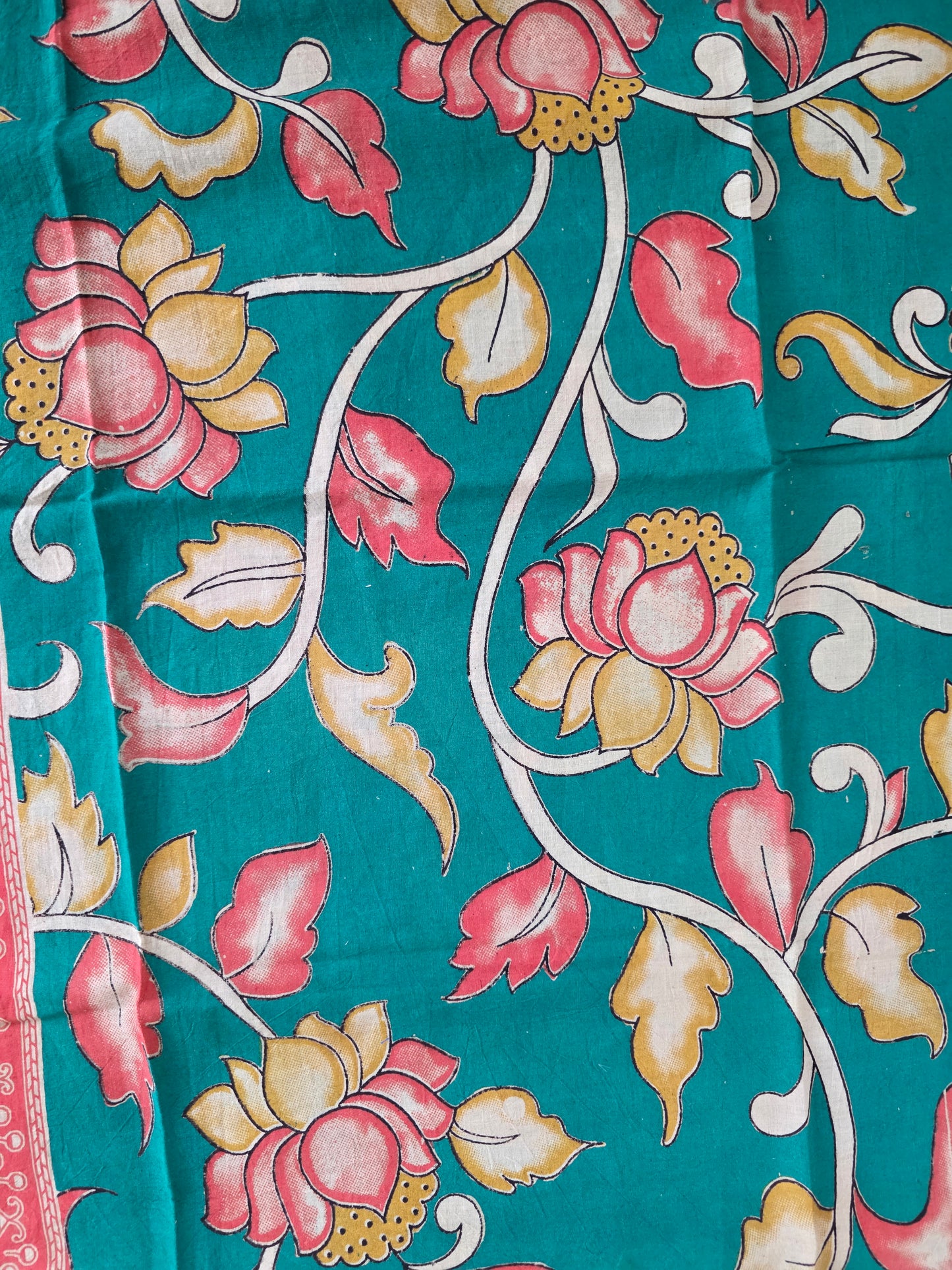 Pure Kalamkari Cotton Salwar Set (2.5 Metres) - Ak348
