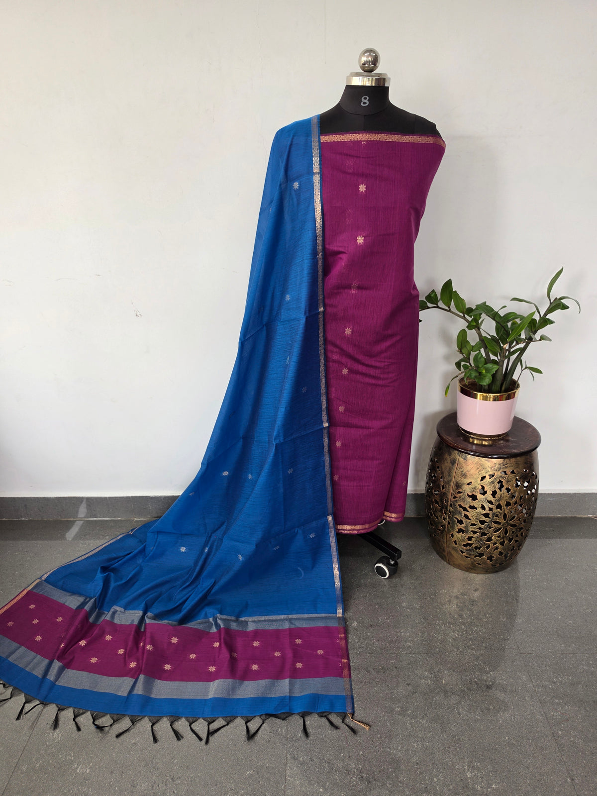 Semi Maheshwari silk set-SM298