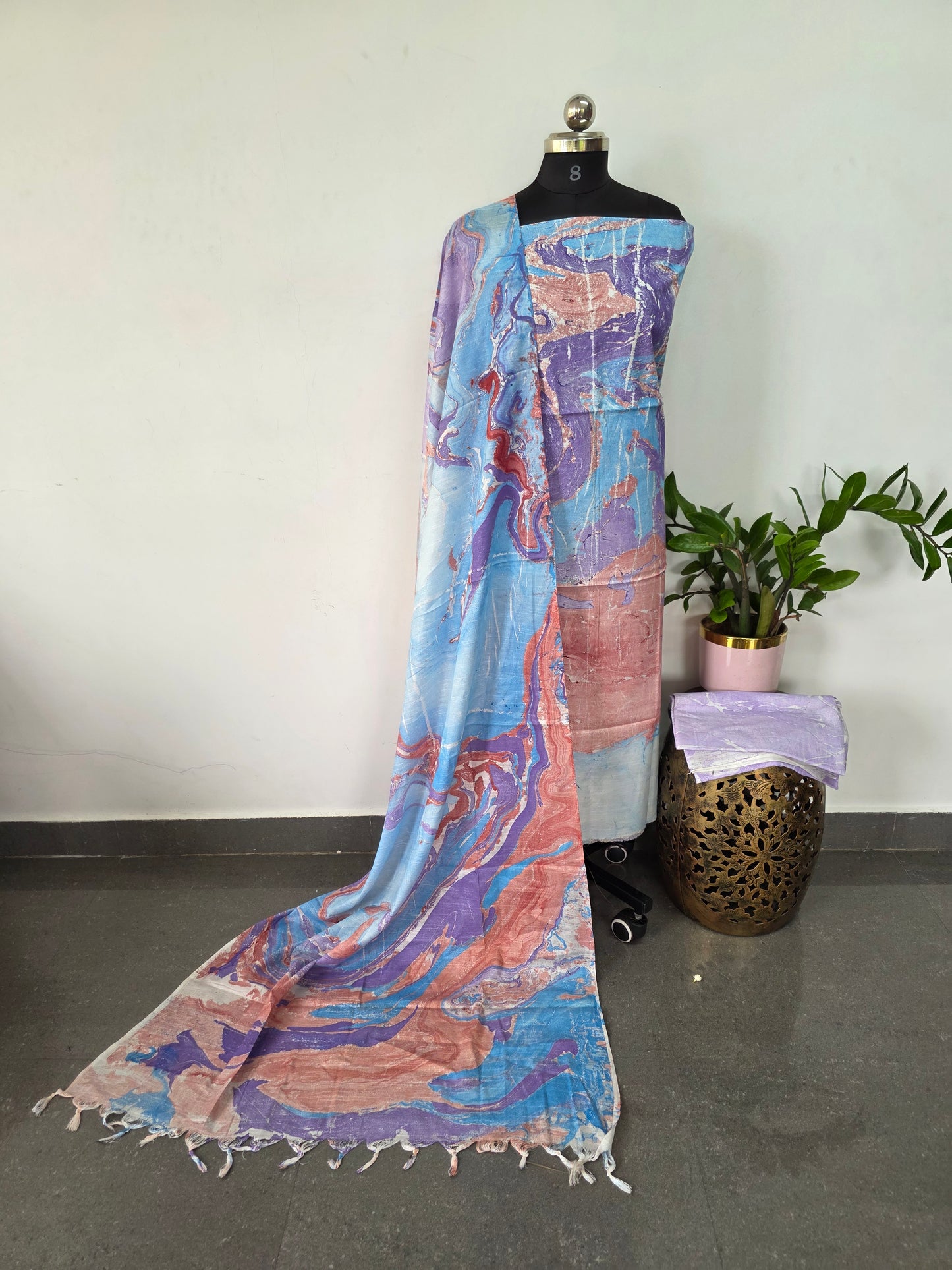 Bhagalpuri Marbal print salwar set - BA349