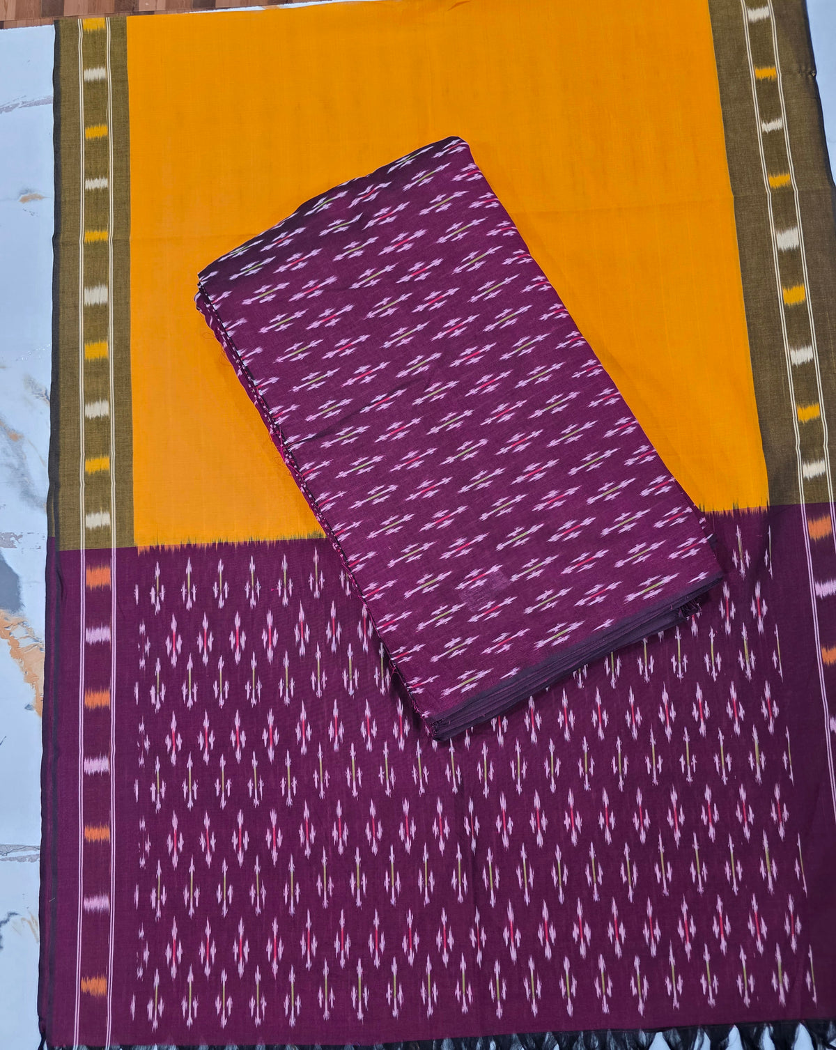 Mercerised Gas warp ikkat set -WW792