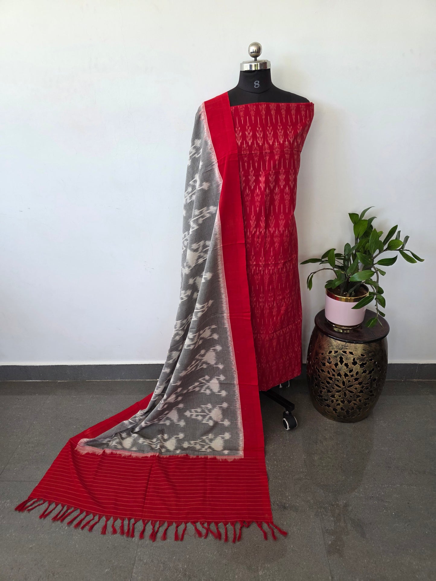 Handloom Mercerised ikkat cotton salwar set - KK116