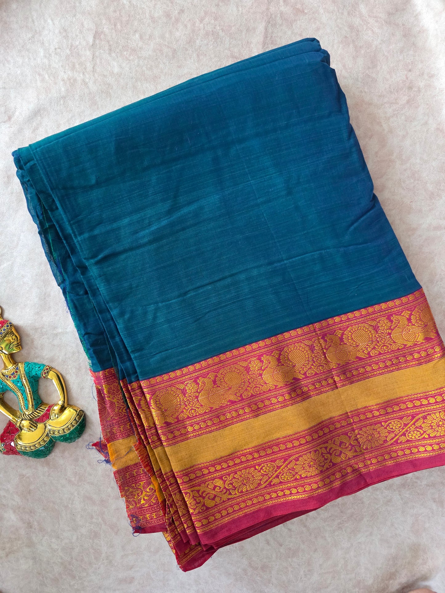 Mercerised embroidery work narayanapet running material (0.5 mtrs)- NA278