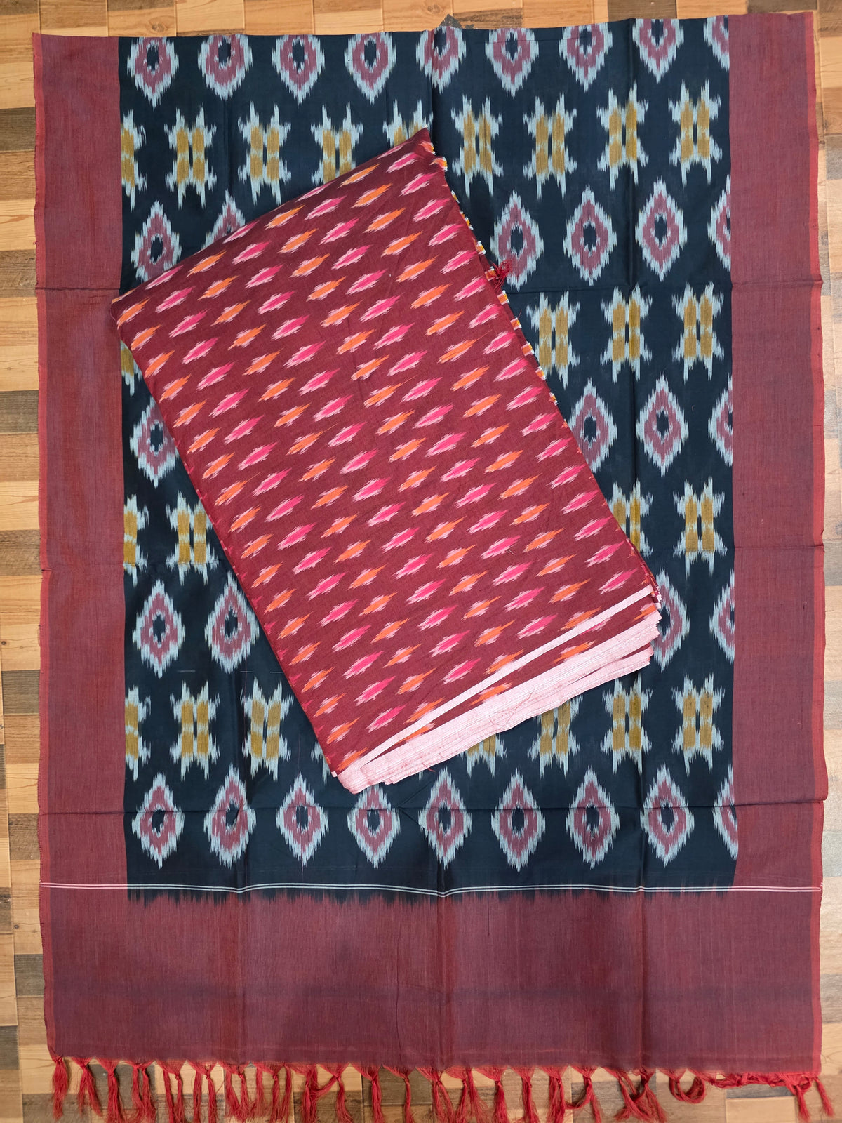 Handloom Mercerised ikkat cotton salwar set -WW832