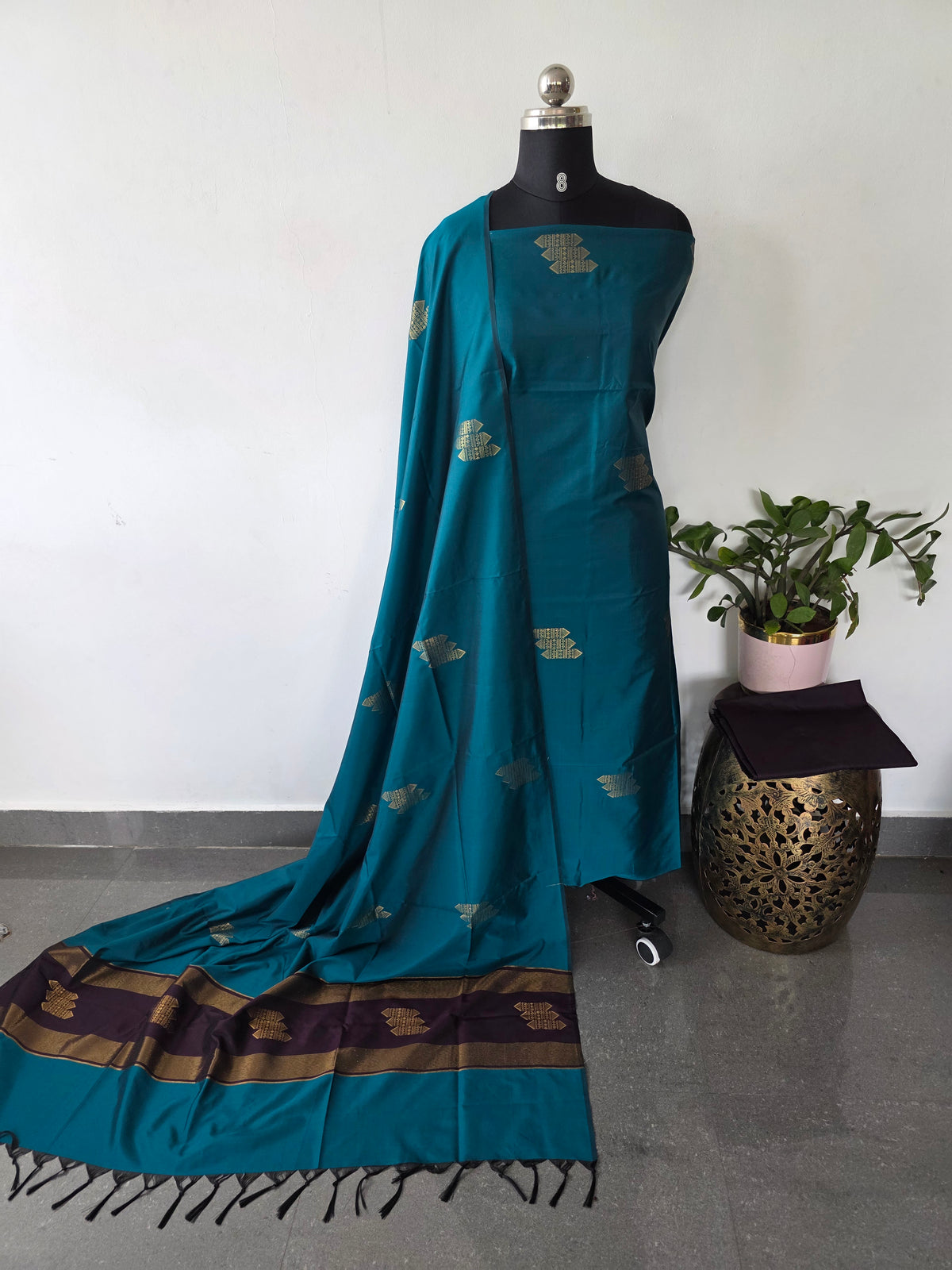 Borderless soft silk salwar set -GS95