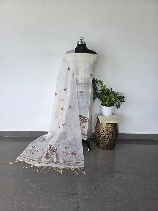 Premium jamdhani silk cotton set - PJ8