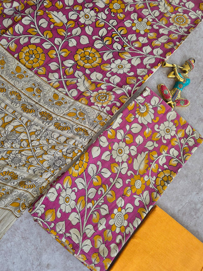 Authentic pure kalamkari cotton set - AK394