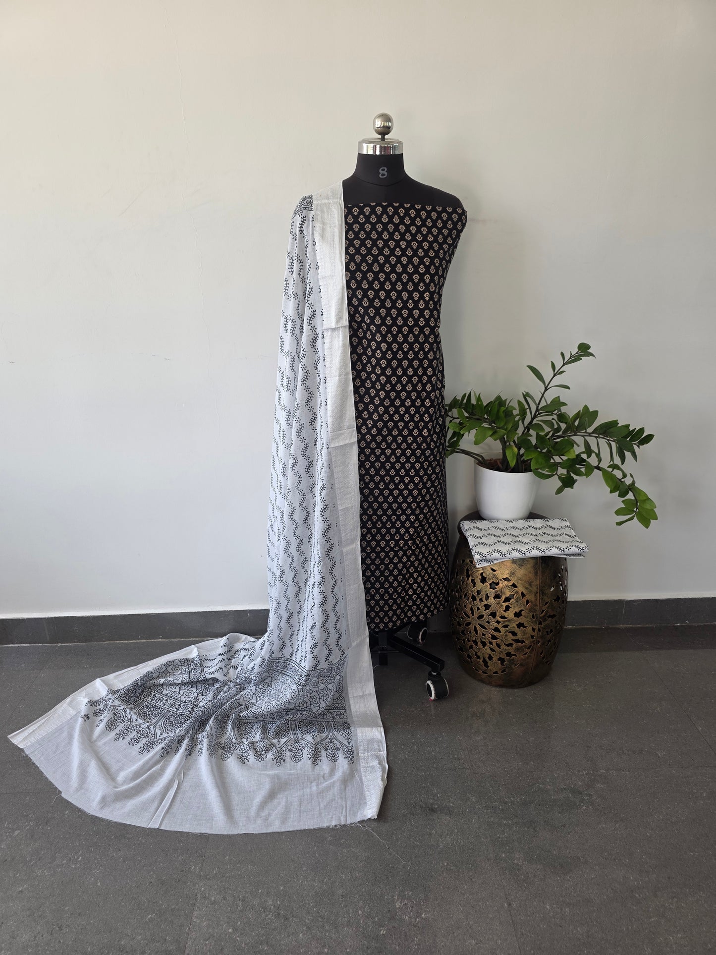 Heavy ajrakh cotton set - 15